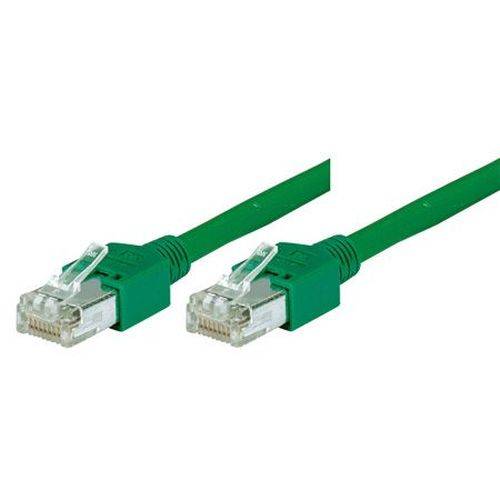 Tecline Patchkabel Cat. 5e, SF/UTP, halogenfrei, grün, 0,5 m