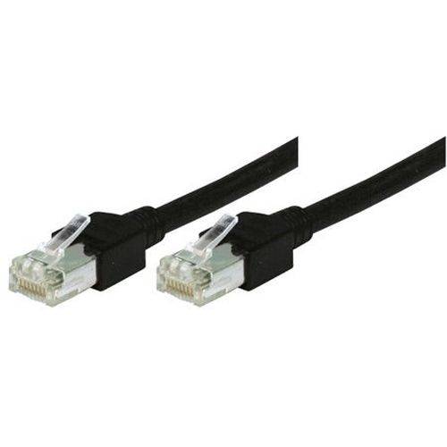 Tecline Patchkabel Cat. 5e, SF/UTP, halogenfrei, schwarz, 0,3 m