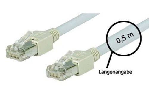 Tecline Patchkabel Cat. 5e, SF/UTP, halogenfrei, grau, 1,5 m