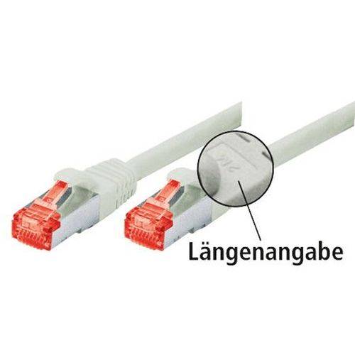 Dexlan Patchkabel Cat. 6, S/FTP (PiMF), halogenfrei, mit Rastnasenschutz, grau, 3,0 m