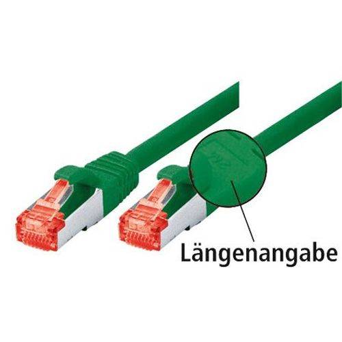 Dexlan Patchkabel Cat. 6, S/FTP (PiMF), halogenfrei, mit Rastnasenschutz, grün, 15,0 m
