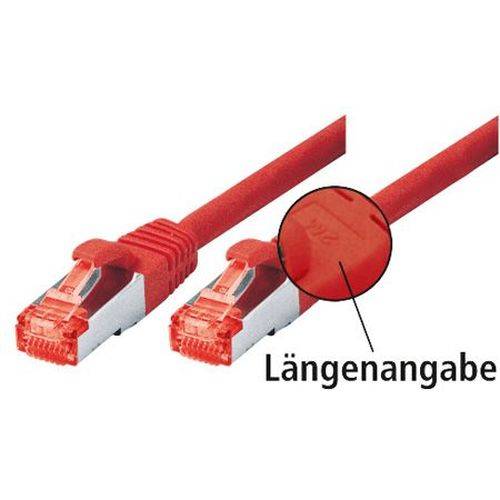 Dexlan Patchkabel Cat. 6, S/FTP (PiMF), halogenfrei, mit Rastnasenschutz, rot, 1,0 m