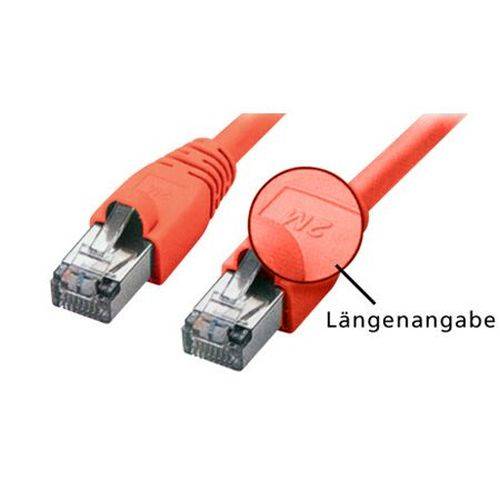 Tecline Patchkabel Cat. 5e, SF/UTP, mit Rastnasenschutz, rot, 1,5 m