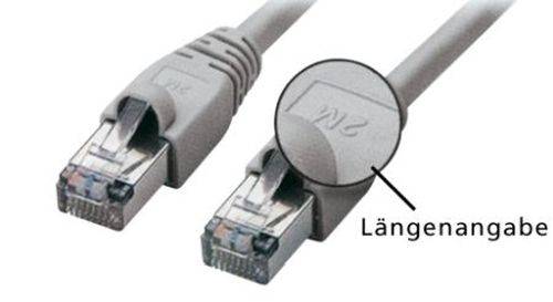 Tecline Patchkabel Cat. 5e, SF/UTP, mit Rastnasenschutz, grau, 7,5 m