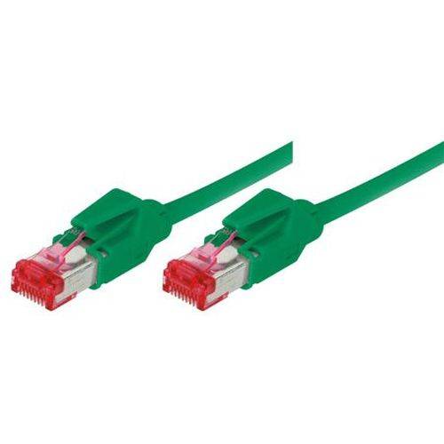 Tecline Patchkabel Cat. 6 (EIA/TIA), S/FTP, halogenfrei, mit Rastnasenschutz, grün, 2,0 m