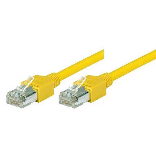 Tecline Patchkabel Cat. 5e, S/UTP, hochflexibel, gelb, 0,3 m