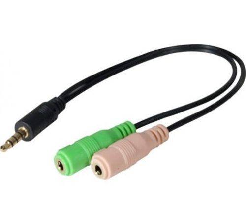 Adapterkabel Klinke Stecker, 1x 3,5 mm Klinkenstecker / 2x 3,5 mm Stereo Klinkenbuchse