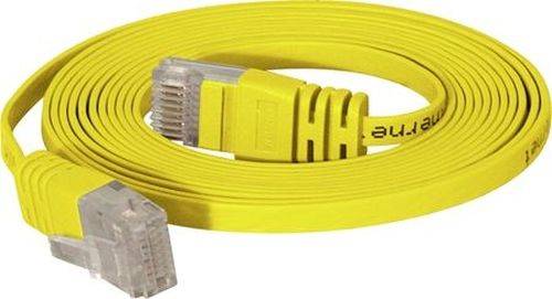High Quality Flachband Patchkabel Cat. 6, U/UTP, gelb, 10,0 m