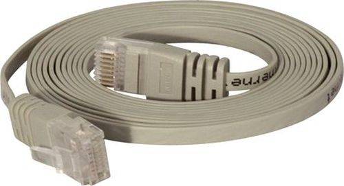 High Quality Flachband Patchkabel Cat. 6, U/UTP, grau, 1,0 m