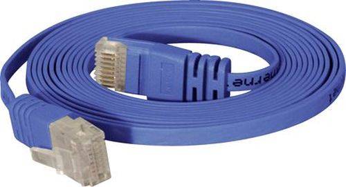 High Quality Flachband Patchkabel Cat. 6, U/UTP, blau, 10,0 m