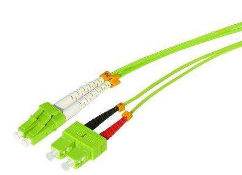 Tecline LWL Patchkabel HD, 50/125 µm, Multimode, OM5-Faser, LC Duplex Stecker / SC Duplex Stecker, l