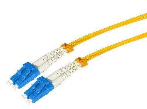Tecline LWL Patchkabel HD, 9/125 µm, Singlemode, OS2-Faser, LC Duplex Stecker/Stecker, gelb, 30,0 m