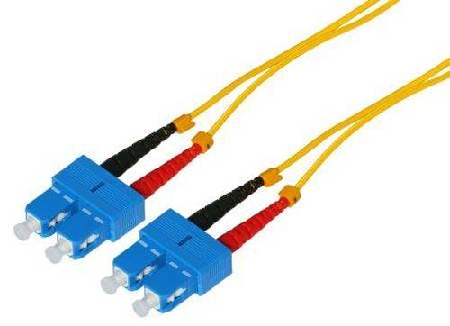 Tecline LWL Patchkabel HD, 9/125 µm, Singlemode, OS2-Faser, SC Duplex Stecker/Stecker, gelb, 0,5 m