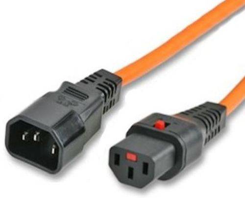 Kaltgeräte-Verlängerungskabel IEC LOCK, Kaltgerätestecker 10 A (C14) auf Kaltgerätekupplung 10 A (C1