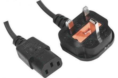 Netzanschlusskabel England, Stecker an Kaltgerätebuchse, schwarz, 1,8 m