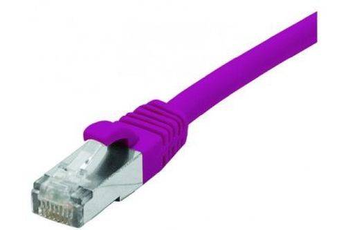 Patchkabel Cat. 6, F/UTP, halogenfrei, mit Rastnasenschutz, violett, 10,0 m