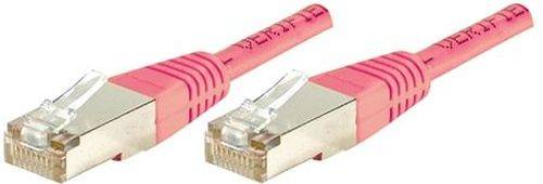 Patchkabel Cat. 6, S/FTP (PiMF), rosa, 0,5 m