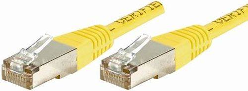 Patchkabel Cat. 6, S/FTP (PiMF), gelb, 0,3 m
