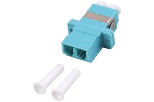 LWL Kupplung LC/LC, Duplex, Multimode OM3, Kunststoff-Gehäuse mit Keramik-Ferrule, aqua