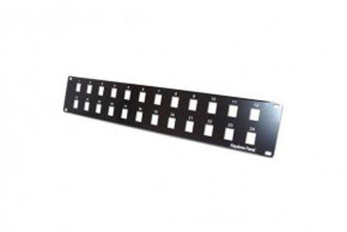 Modulträger für 24 Keystone-Anschlussbuchsen, 19 Zoll, schwarz