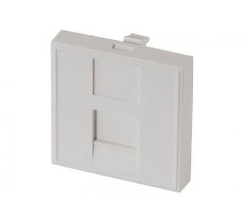 Dexlan Frontplatten-Einsatz 45 x 45 mm für 1 Keystone-Modul, signalweiß RAL 9003