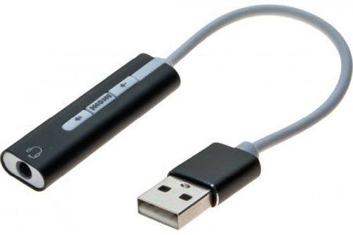 USB Audio Adapter, USB Stecker A an 4pol 3,5 mm Klinkenbuchse
