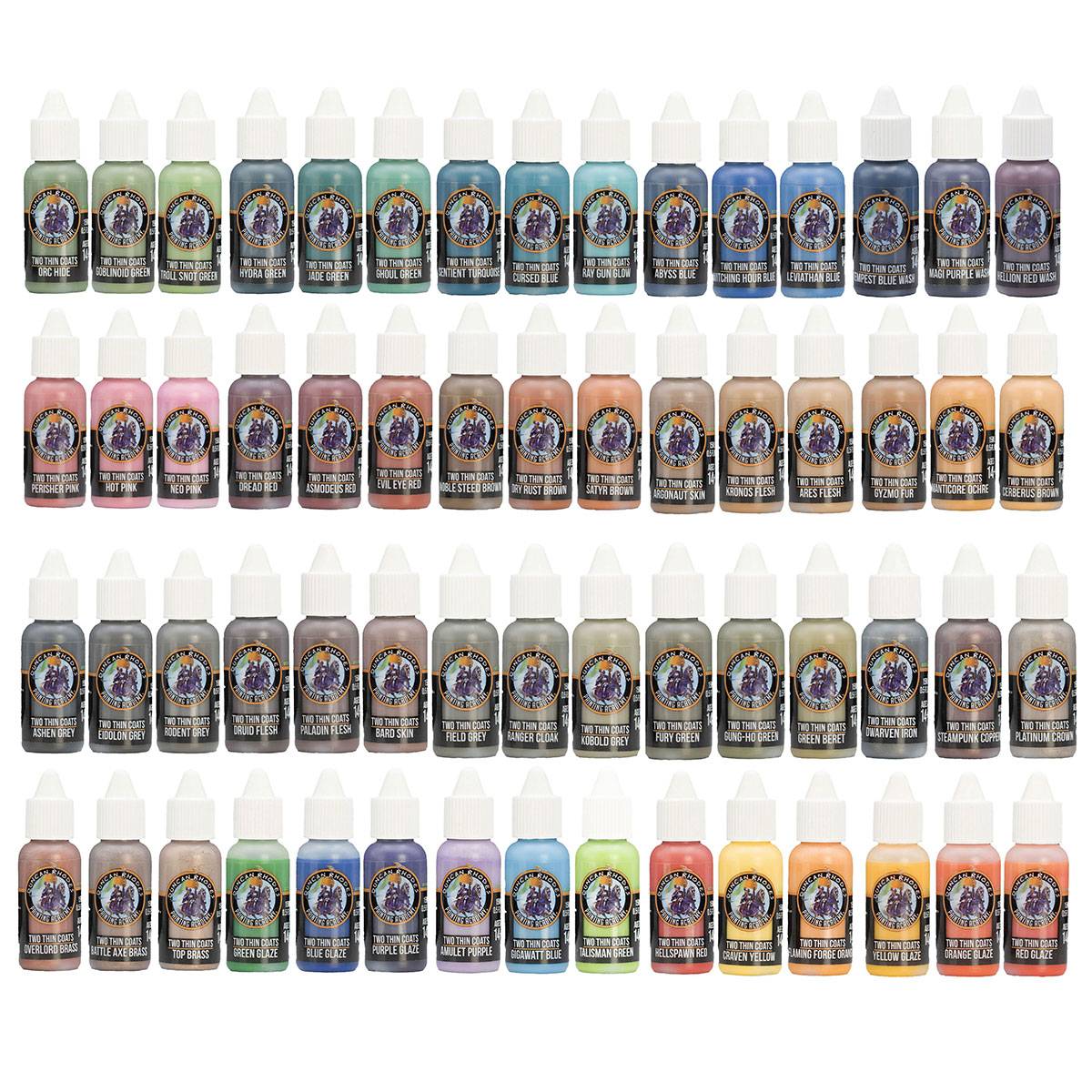 Two Thin Coats Acryl Miniaturenfarben-Set 2. Welle (Wave 2) - 60 x 15 ml