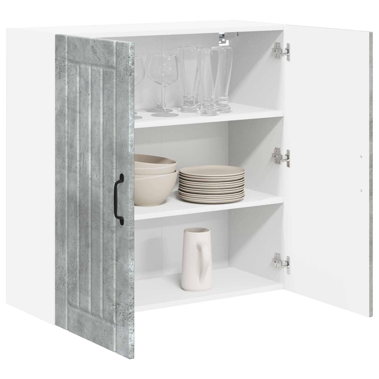 vidaXL Küchenschrank Lucca Betongrau 80 x 31 x 80 cm Holzwerkstoff