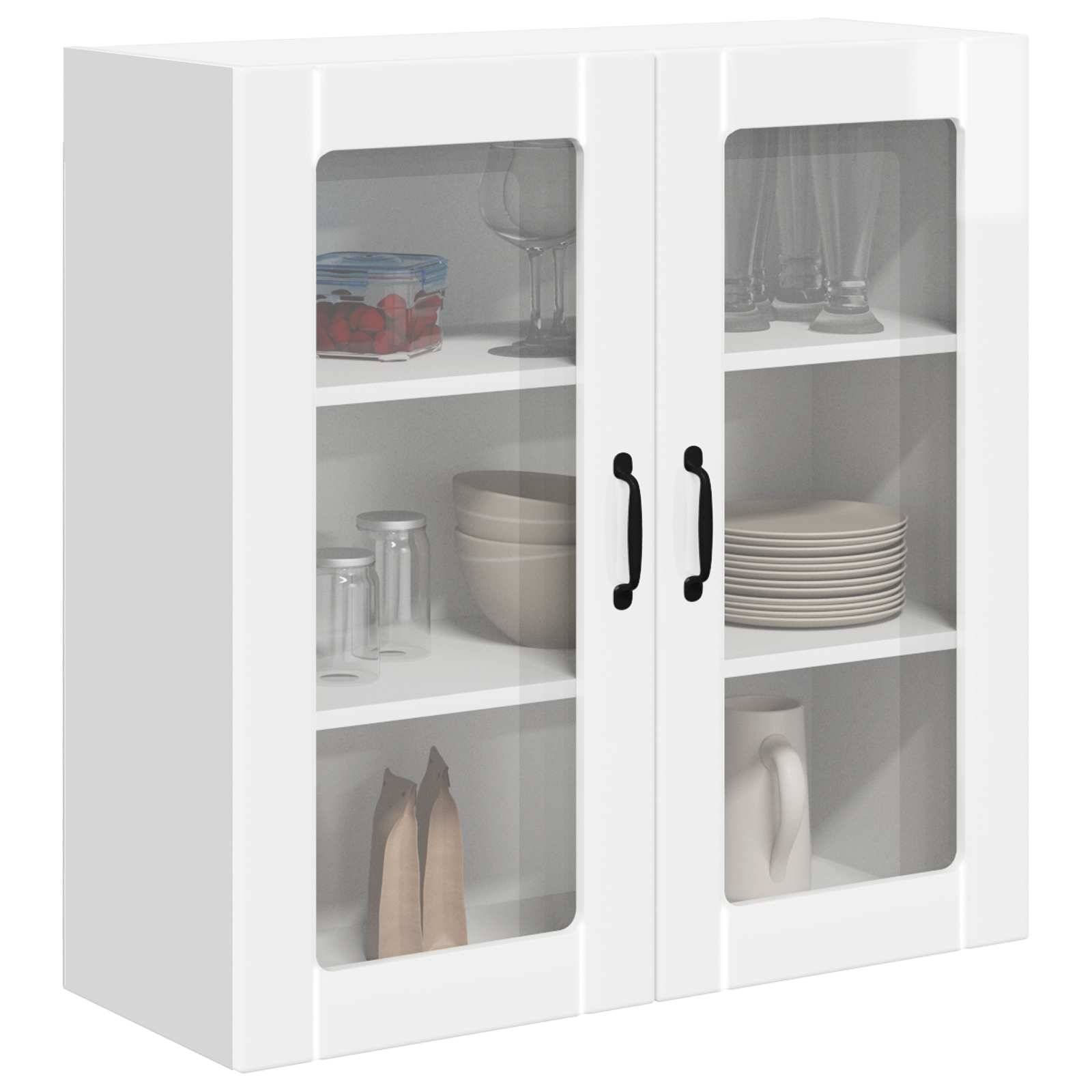 vidaXL Küchenschrank Lucca Hochglanz Weiß 80 x 31 x 80 cm