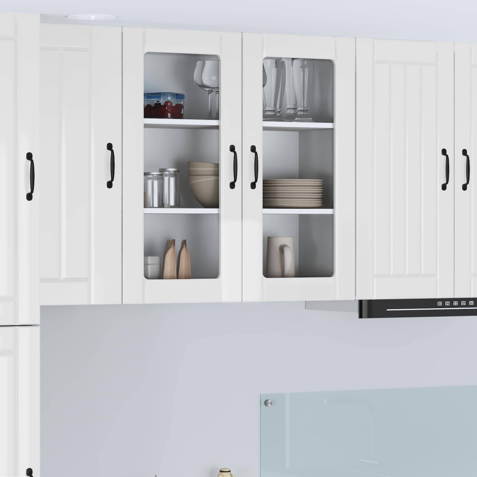 vidaXL Küchenschrank Lucca Hochglanz Weiß 80 x 31 x 80 cm