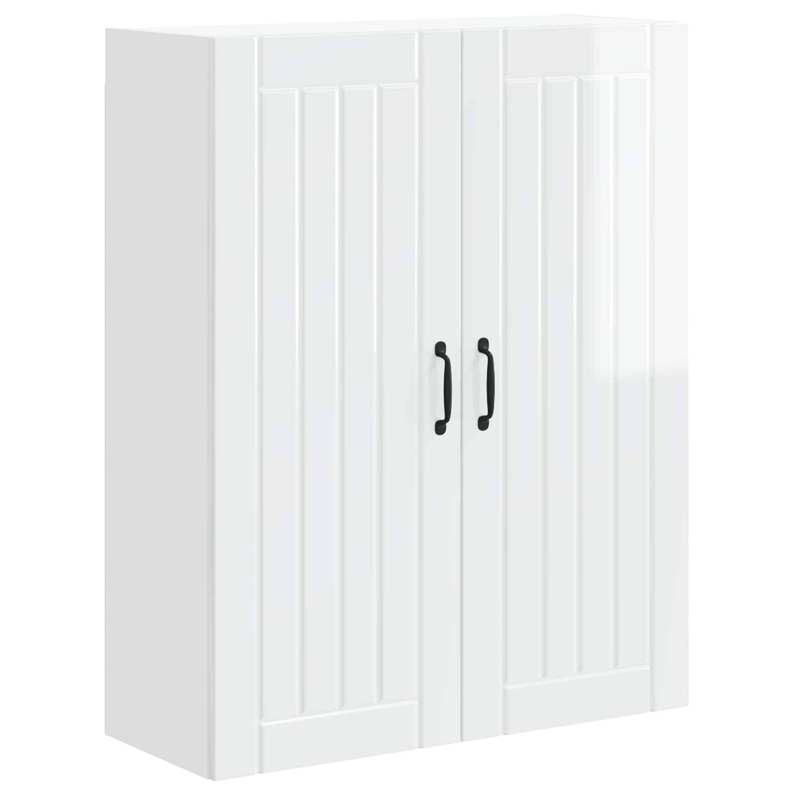 vidaXL Küchenschrank Lucca Hochglanz Weiß 80 x 31 x 100 cm