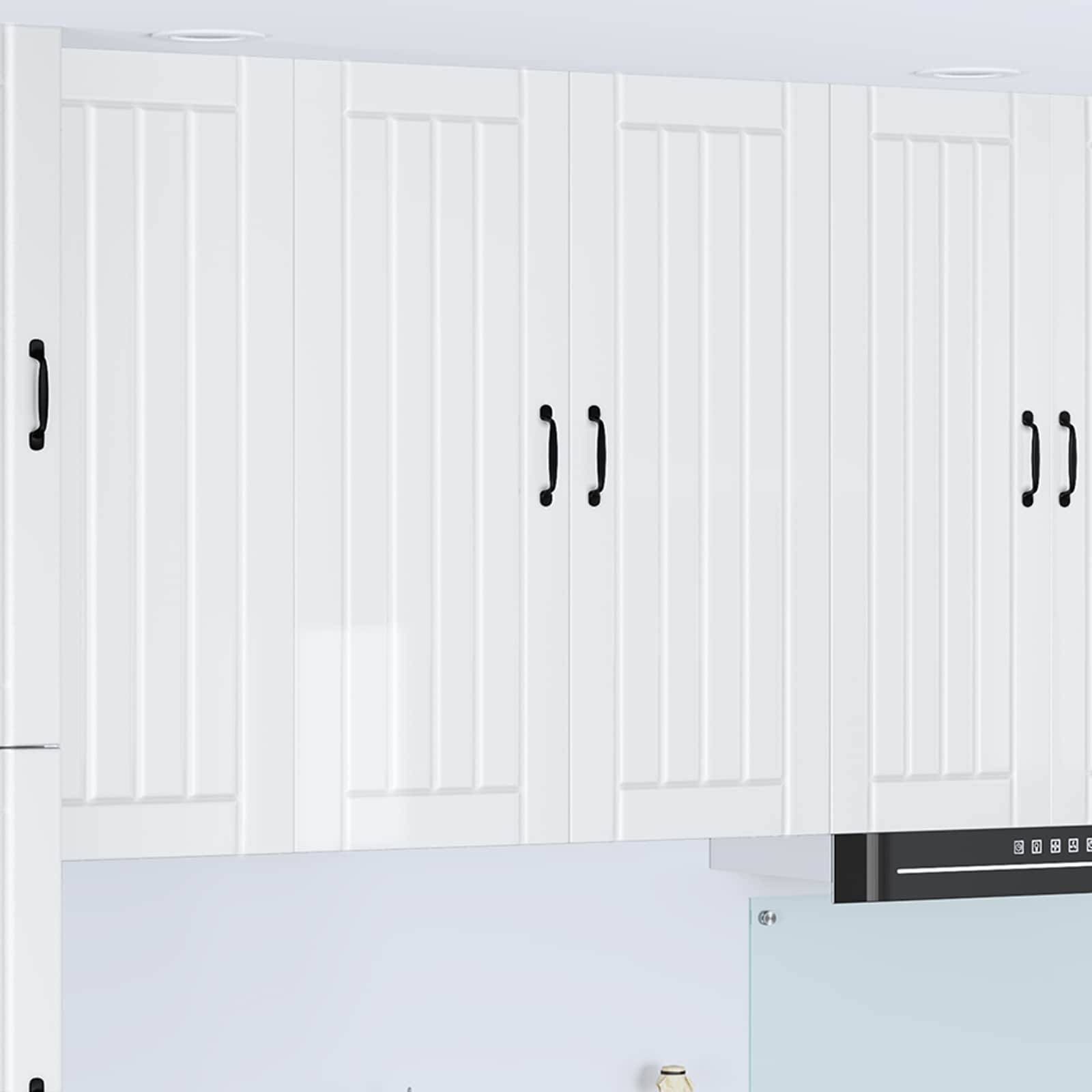 vidaXL Küchenschrank Lucca Hochglanz Weiß 80 x 31 x 100 cm