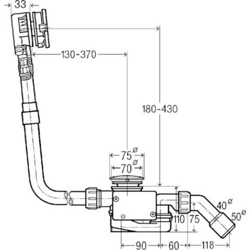 Viega Ab-/Überlauf Multiplex Trio 6175.1, DN40/50, verchromt