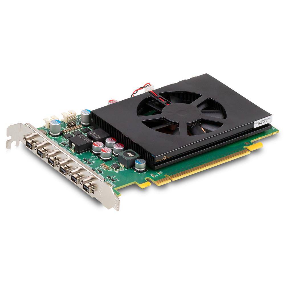 Matrox C680 (Refurbished) Grafikkarte (P/N: C680-E4GBF, 4GB GDDR5, PCIe 3.0 x16, 1-Slot, 6x mini DP)