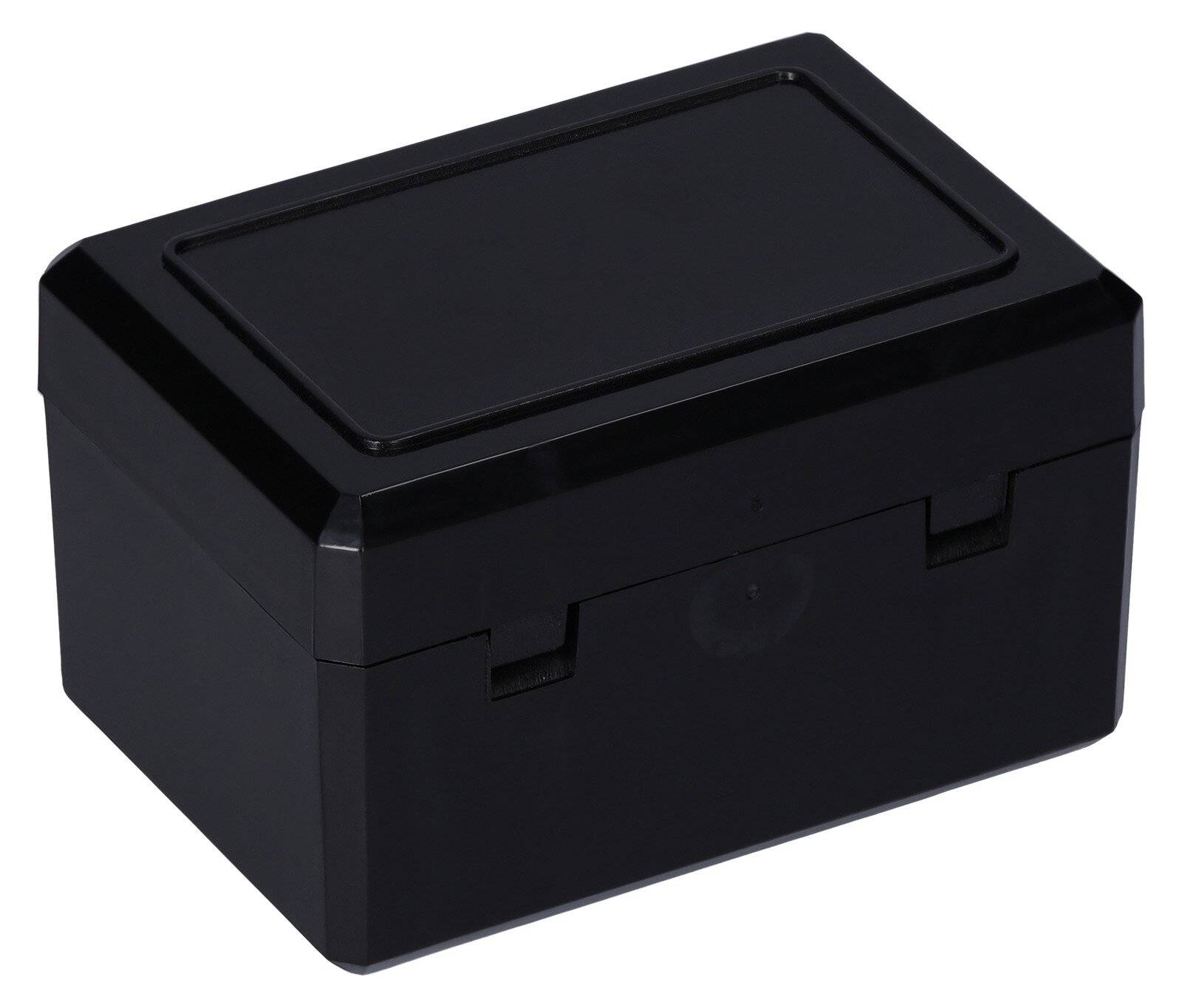 ESD Stapeldose mit Scharnierdeckel, Innenmaß: 75 x 50 x 45 mm