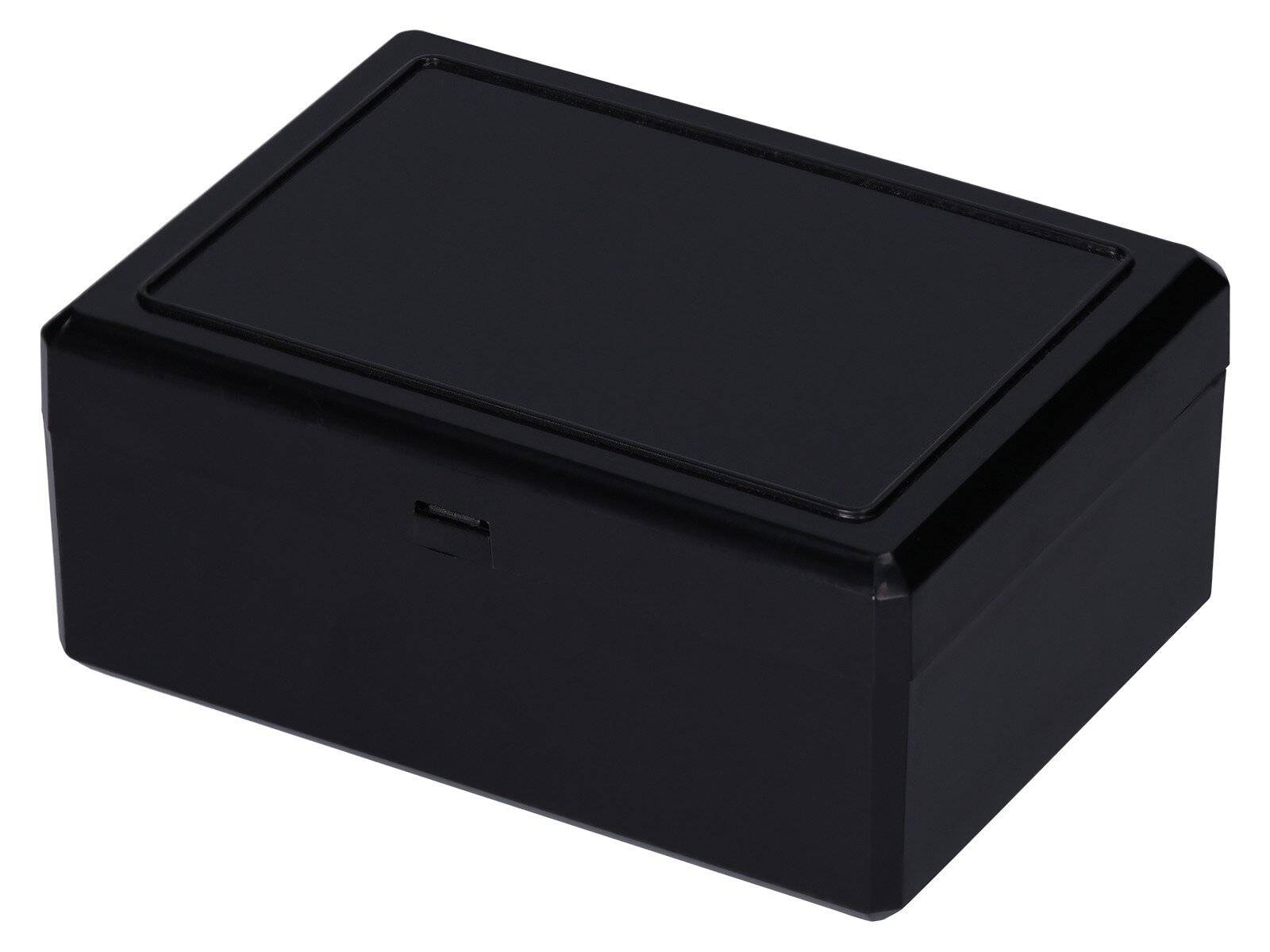 ESD Stapeldose mit Scharnierdeckel, Innenmaß: 106 x 75 x 46 mm