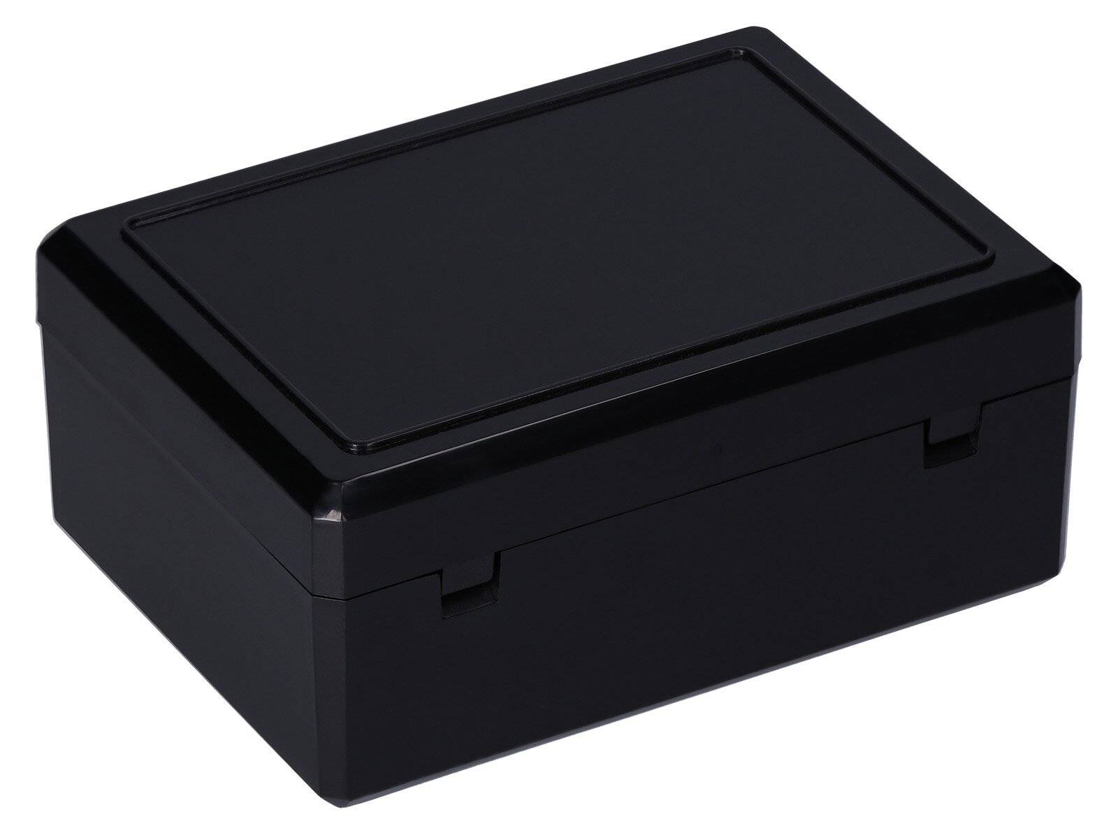 ESD Stapeldose mit Scharnierdeckel, Innenmaß: 106 x 75 x 46 mm