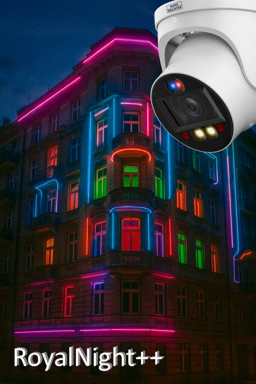 BWNC-832RECA-G3 BURG GARD, 8MP IP RoyalNight++ Balleye Zoom Kamera mit Weißlichtstrahler und IR-Strahler , integriertem