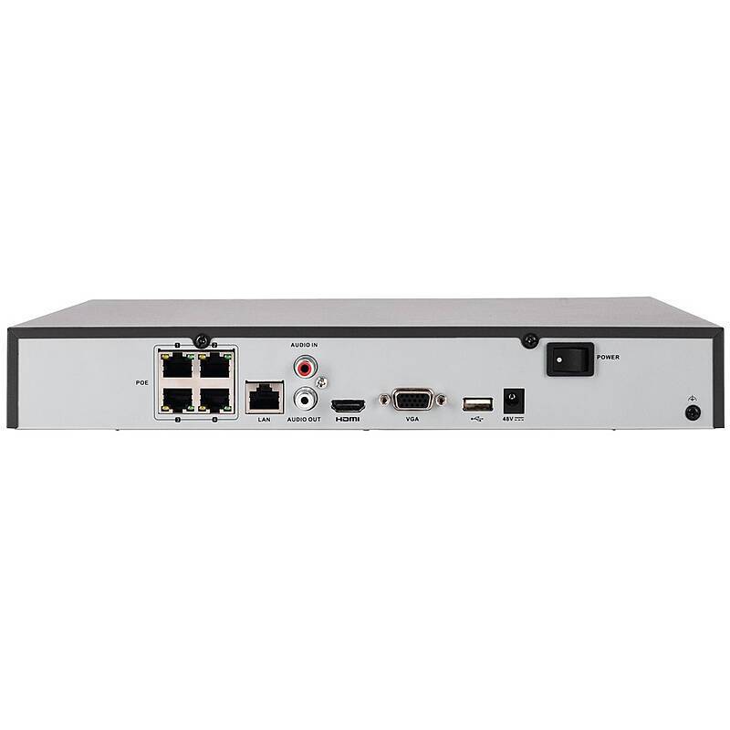 ABUS TVVR36402 4-Kanal NVR 4K PoE, NVR(4K Ultra HD max. Bildauflösung) | Features:mit PoE-Switch (Stromversorgung für K