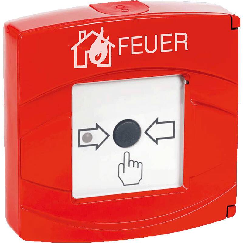 Aritech Feueralarmtaster, rot, Feuertaster | nach Richtlinien: EN 54-11 | Technik: Verdrahtet | Funktionen: mechanische