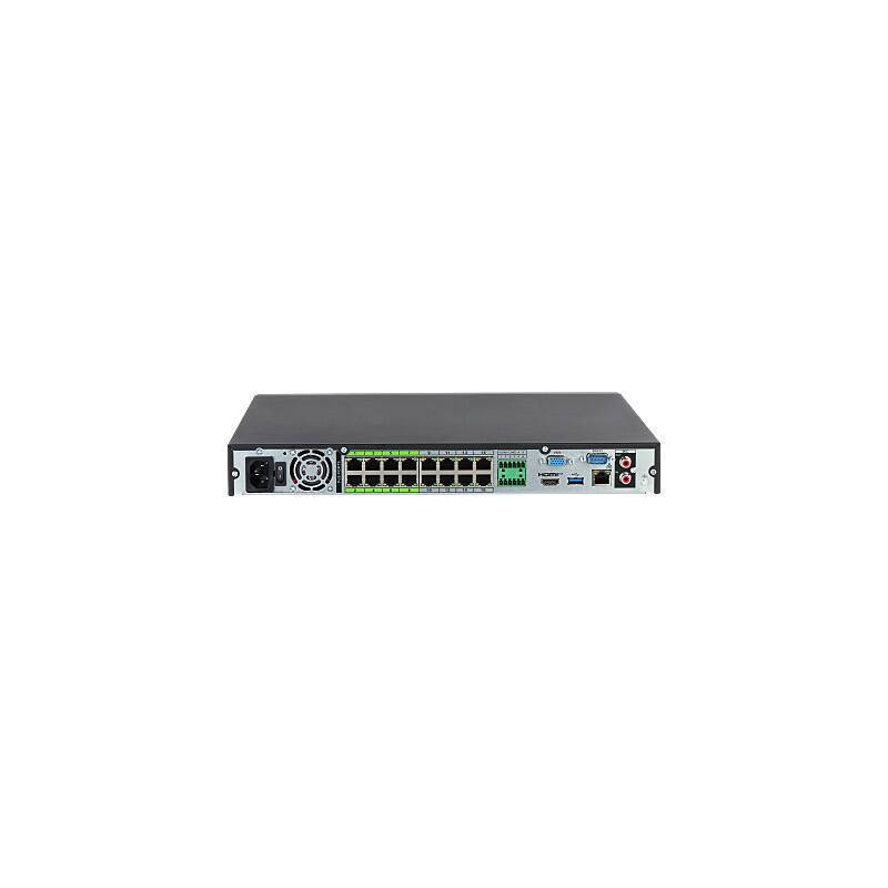 Dahua NVR5216-16P-EI2 16-Kanal NVR, PoE, HDMI/VGA, NVR(8K Full Ultra HD max. Bildauflösung) | Features:mit PoE-Switch (