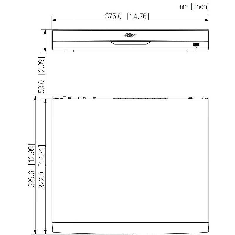 Dahua NVR5216-16P-EI2 16-Kanal NVR, PoE, HDMI/VGA, NVR(8K Full Ultra HD max. Bildauflösung) | Features:mit PoE-Switch (