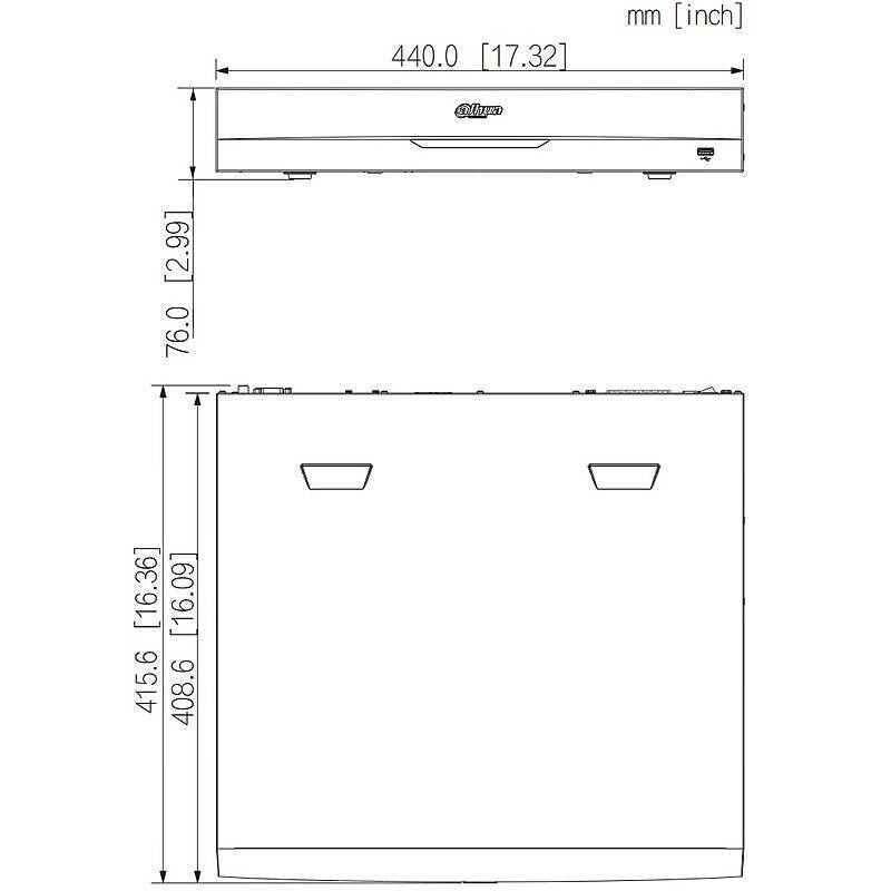 Dahua NVR5432-EI2 32 Kanal NVR, HDMI/VGA, NVR(8K Full Ultra HD max. Bildauflösung) | Features:Objekterkennung (Mensch/F