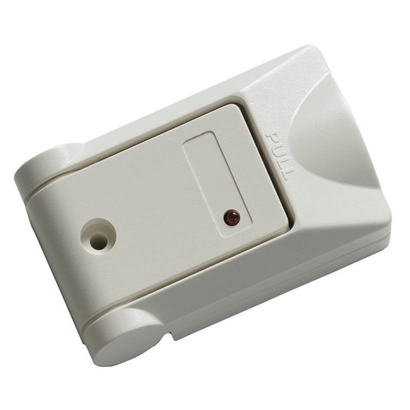 Aritech Panikschalter HB304, weiß Aufputz mit LED, Überfalltaster | Funktionen:Panikalarm aktivieren