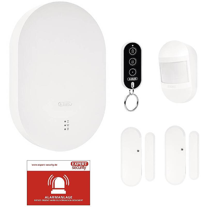 ABUS Smartvest Pro Funkalarmanlage Starter Set-1, Smartes Funk-Alarmanlagen Set für Wohnung und Haus | Set-Inhalt:Alarm