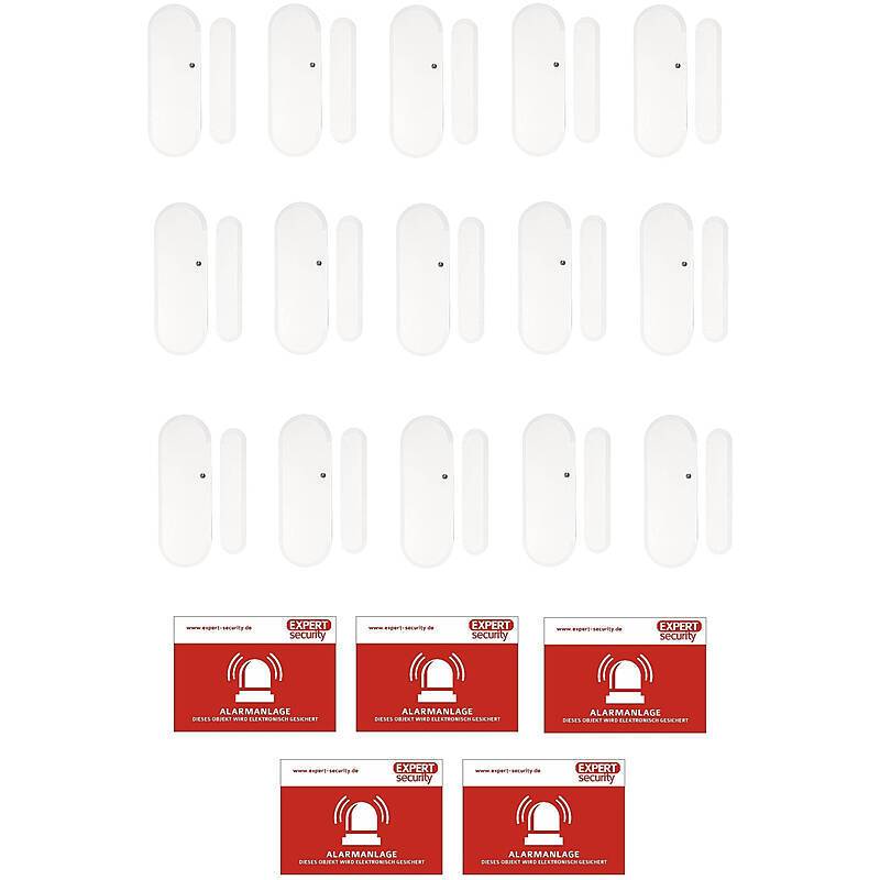 15er Set ABUS Smartvest Pro Funk-Öffnungsmelder, Öffnungsmelder, Set | Set-Inhalt:15x Öffnungsmelder, 5x Aufkleber | Ei