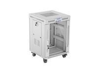 Lanberg 19" 600x600 LCD Rack Einbaus. Glastür grau - Rack