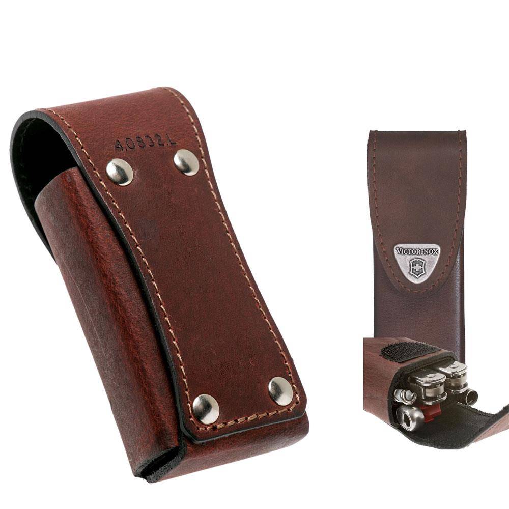 Victorinox Leder-Gürteletui für Swisstool Spirit X Modelle (105mm) - Braun