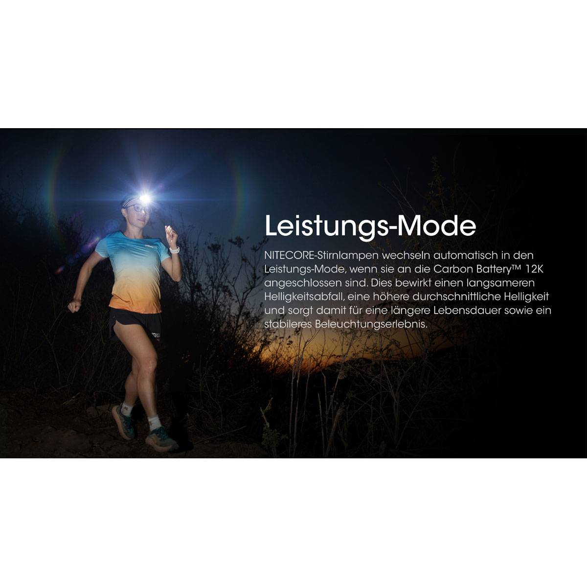 Nitecore Carbon Battery 12K Extension Kit - 12000 mAh Akku mit Stirnband