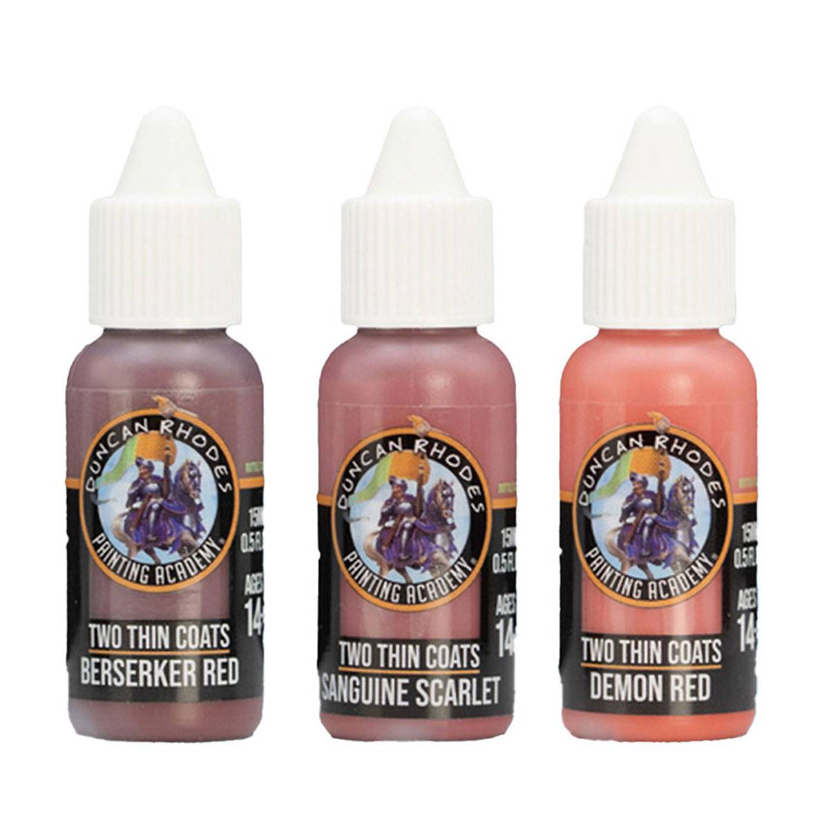 Two Thin Coats Acryl Miniaturenfarben (Wave 1) Triads Red - 3 x 15 ml